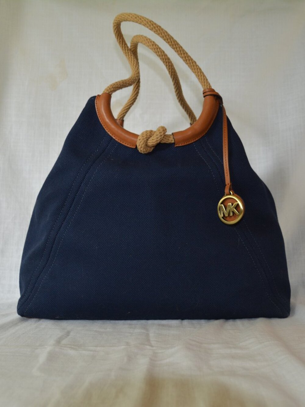 Michael Kors Isla Ring Canvas Shoulder Tote